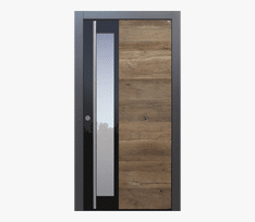 Haustür mit langem Fenster